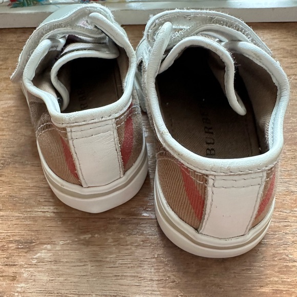 Authentic Check Cotton Burberry Baby shoes sneakers Unisex Size 23 - Picture 3 of 7